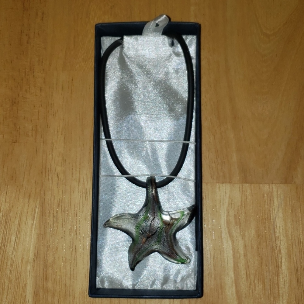 A glass starfish necklace